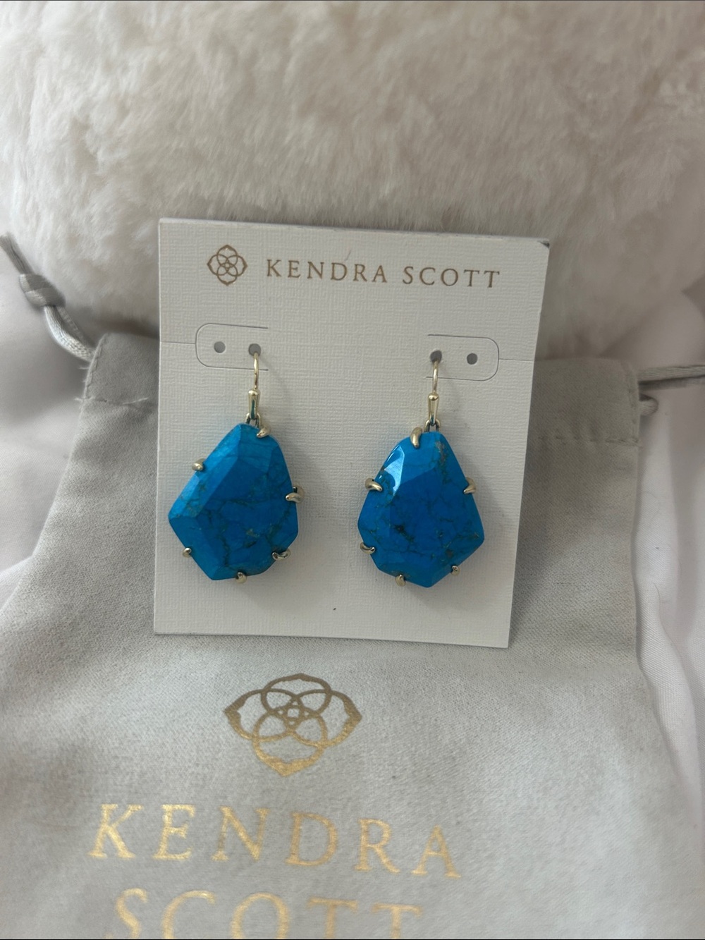 Kendra Scott Harlow Turquoise Statement Earrings | Gold